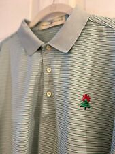 Burning Tree Polo Mens Medium Green Peter Millar Collared Golf Shirt Cotton picture