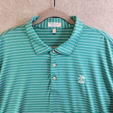 Peter Millar Summer Comfort Shirt Mens XXL Green Striped The Oaks Golf Coarse picture