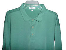 Mens Peter Millar Summer Comfort Big & Tall Green Long Sleeve Polo Shirt SZ XLT picture