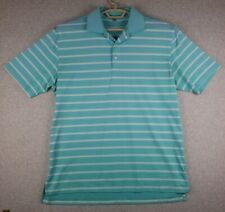 Peter Millar Summer Comfort Men's Shirt Polo Green Striped Large picture