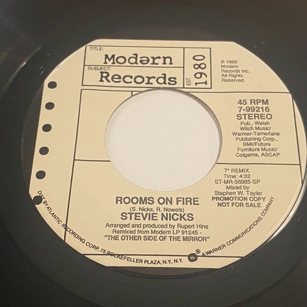 Stevie Nicks - Rooms On Fire / (Same) 45