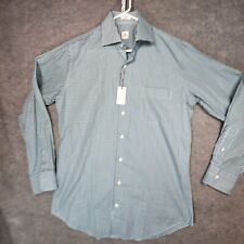 Peter Millar Shirt Mens Medium Blue Green Plaid Long Sleeve Cotton picture
