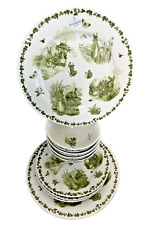 12 Green Toile Peter Rabbit Dinner Salad Bowl Plates World of Beatrix Potter NEW picture