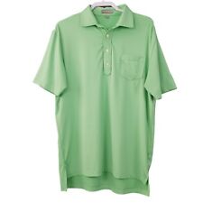 Peter Millar Polo Shirt Mens Medium Summer Comfort Green Pocket Performance  picture