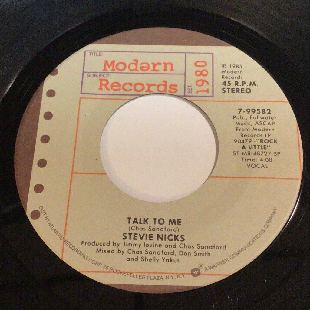 Stevie Nicks - Talk To Me / One More Big Time Rock And Roll Star 45