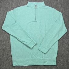 Peter Millar Sweater Mens Medium Green Quarter Zip Crown Comfort Interloc picture