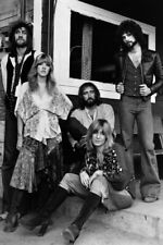 Christine Mcvie John Mcvie Mick Fleetwood Stevie Nicks Pose On Stoop 18X24Poster picture