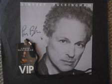TWO-ORIGINAL-LINDSEY BUCKINGHAM SIGNED ITEMS-12X12 SIGNED AND #erd-VIP PASS-2022 picture