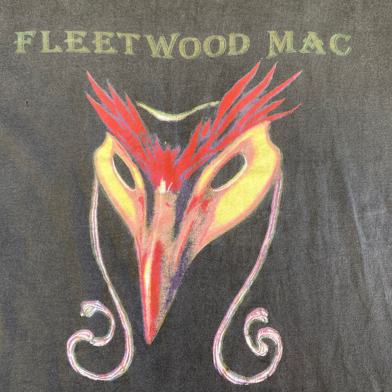VTG Fleetwood Mac 1990 Behind The Mask Tour Band Shirt + VTG Staff Pass XL Read