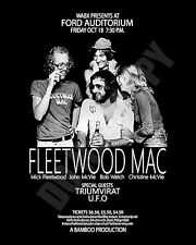 1974 Fleetwood Mac Detroit Concert Ford Auditorium Newspaper Tour Ad 8x10 Photo picture