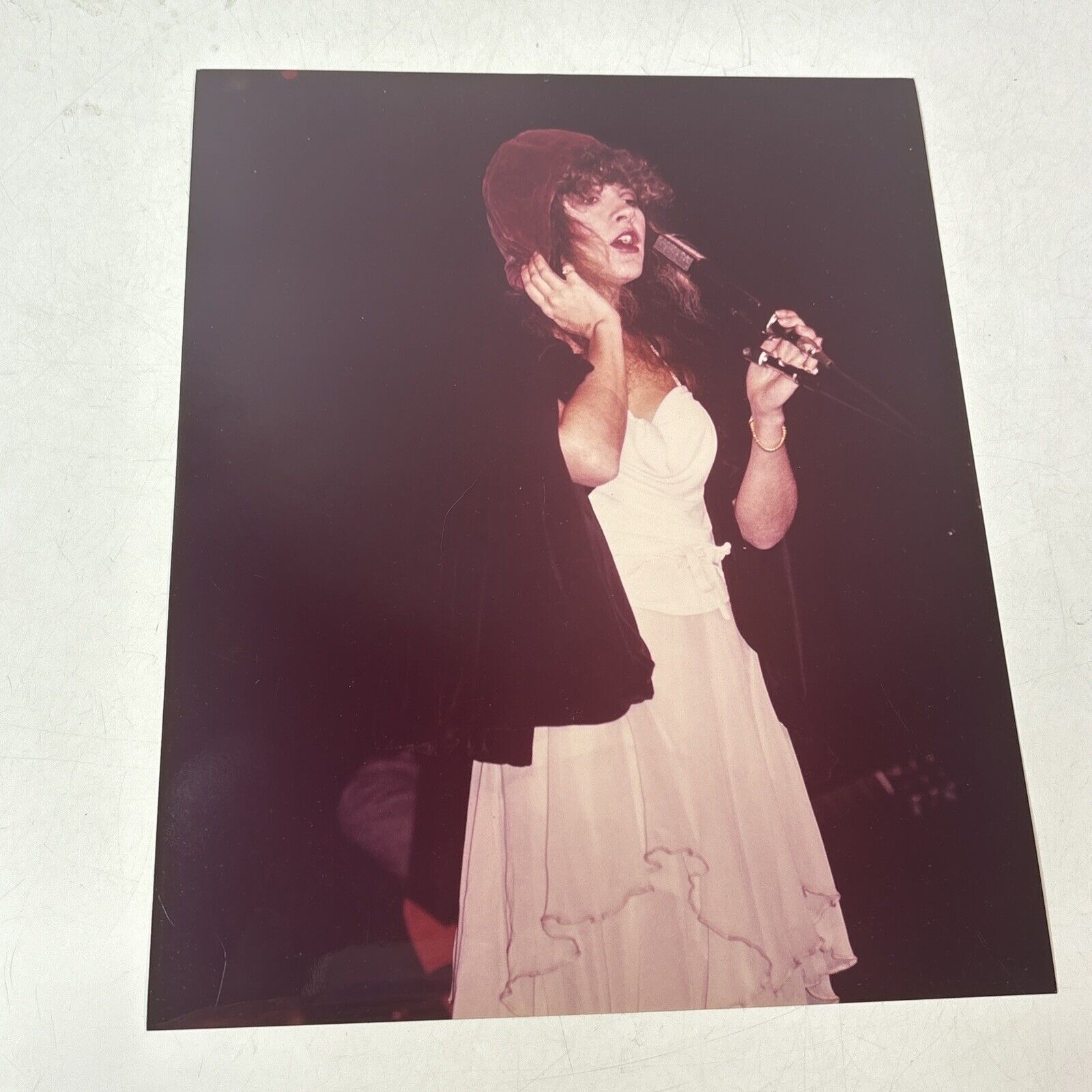Stevie Nicks Fleetwood Mac VTG 8x10 Photo On Kodak Paper Singing