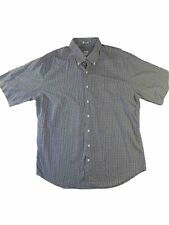 Mens Peter Millar Linen Silk Dress Shirt XL Green Button Short Sleeve picture