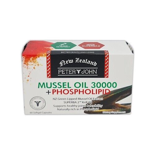 Peter & John New Zealand Mussel Oil 30000 + PHOSPHOLIPID 60 Capsules