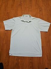 PETER MILLAR GOLF POLO SHIRT Green White Striped XL Collared 100% Polyester  picture
