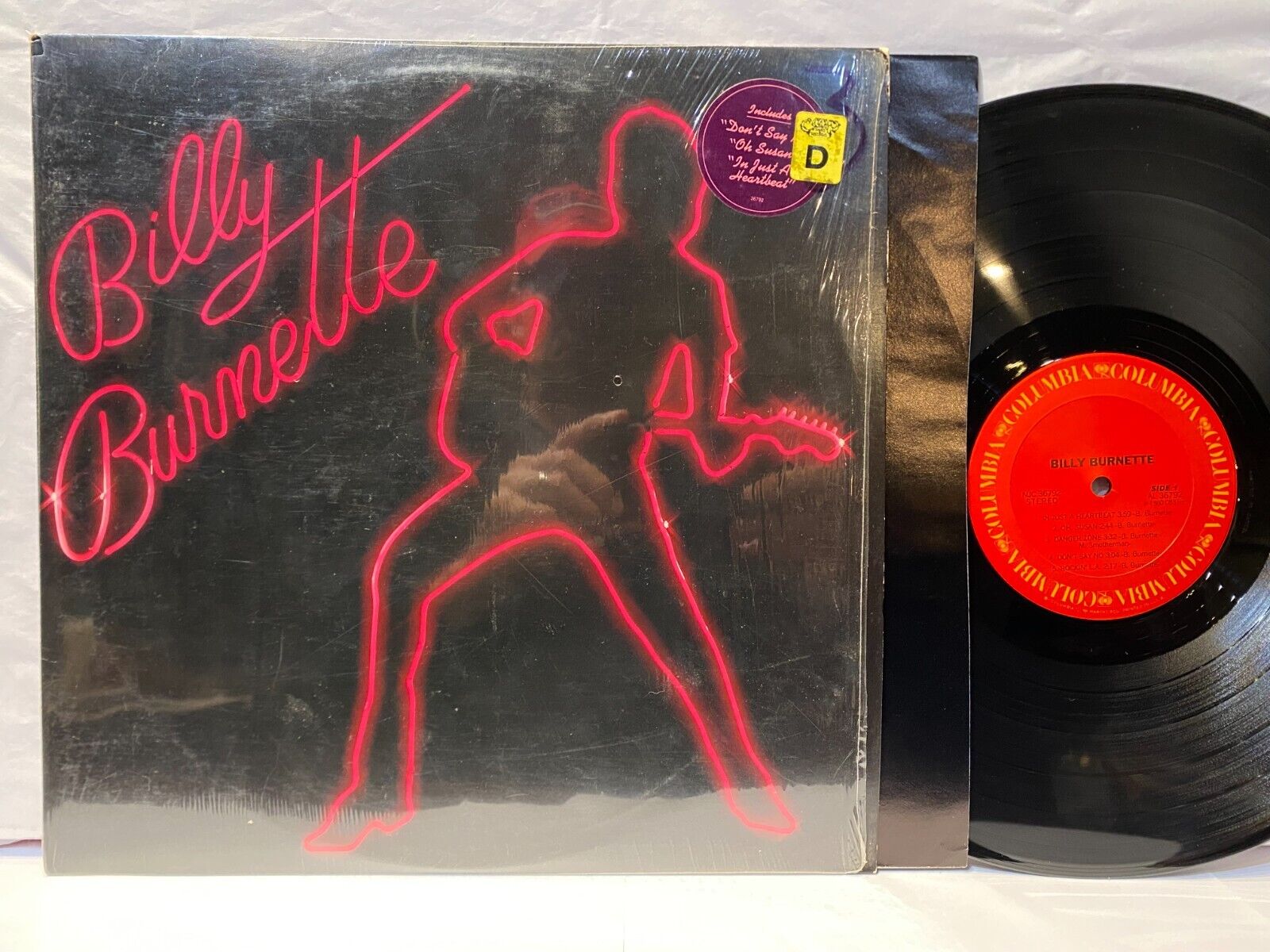 BILLY BURNETTE S/T Self-Titled  1980 Columbia In Shrink w/Hype Sticker Rock  NM