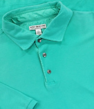 Peter Millar Men's Tailored Fit Polo Short Sleeve L Green Pima Lightweight Pique picture