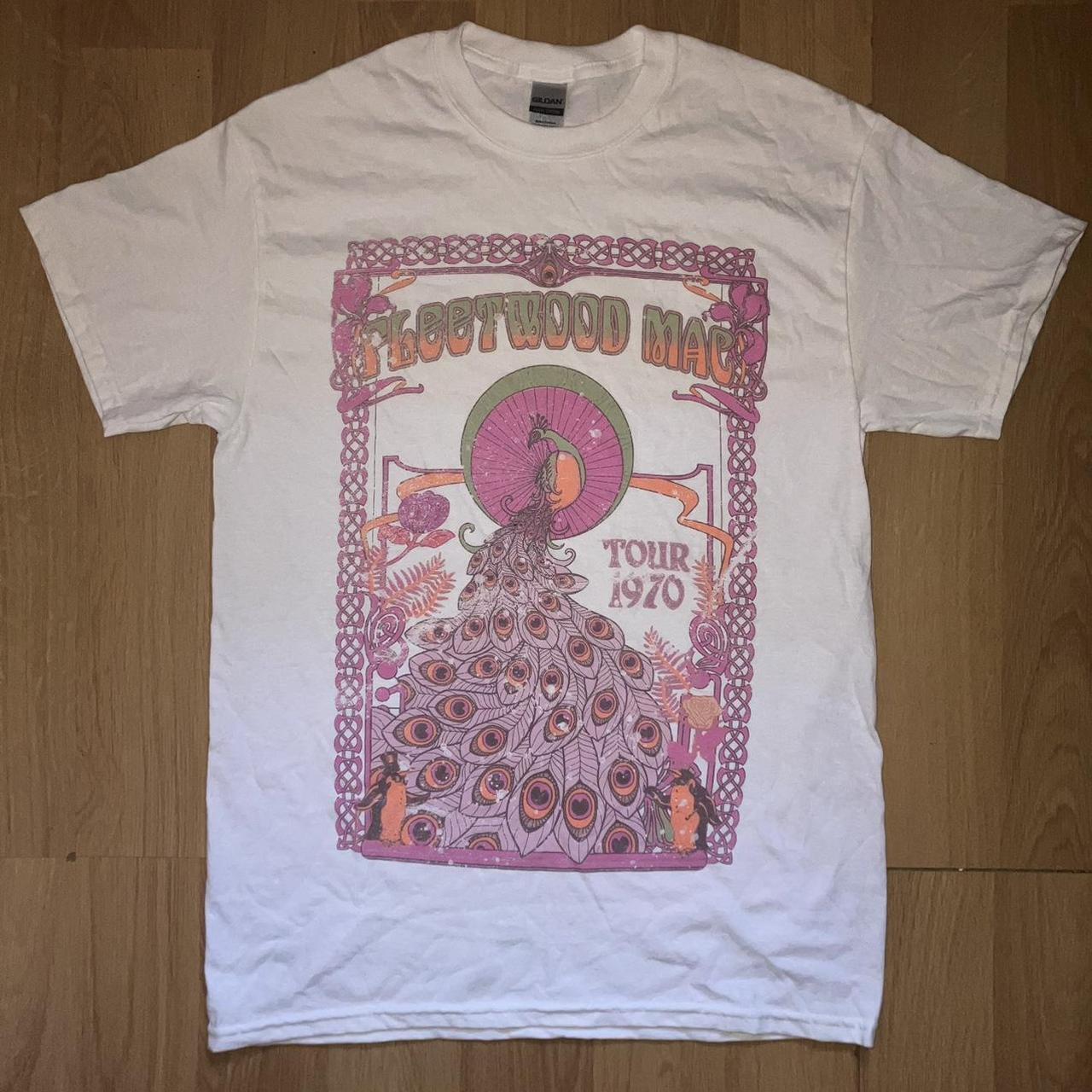 Fleetwood Mac Tour 1970 white short sleeve T shirt classic style tee NH10098