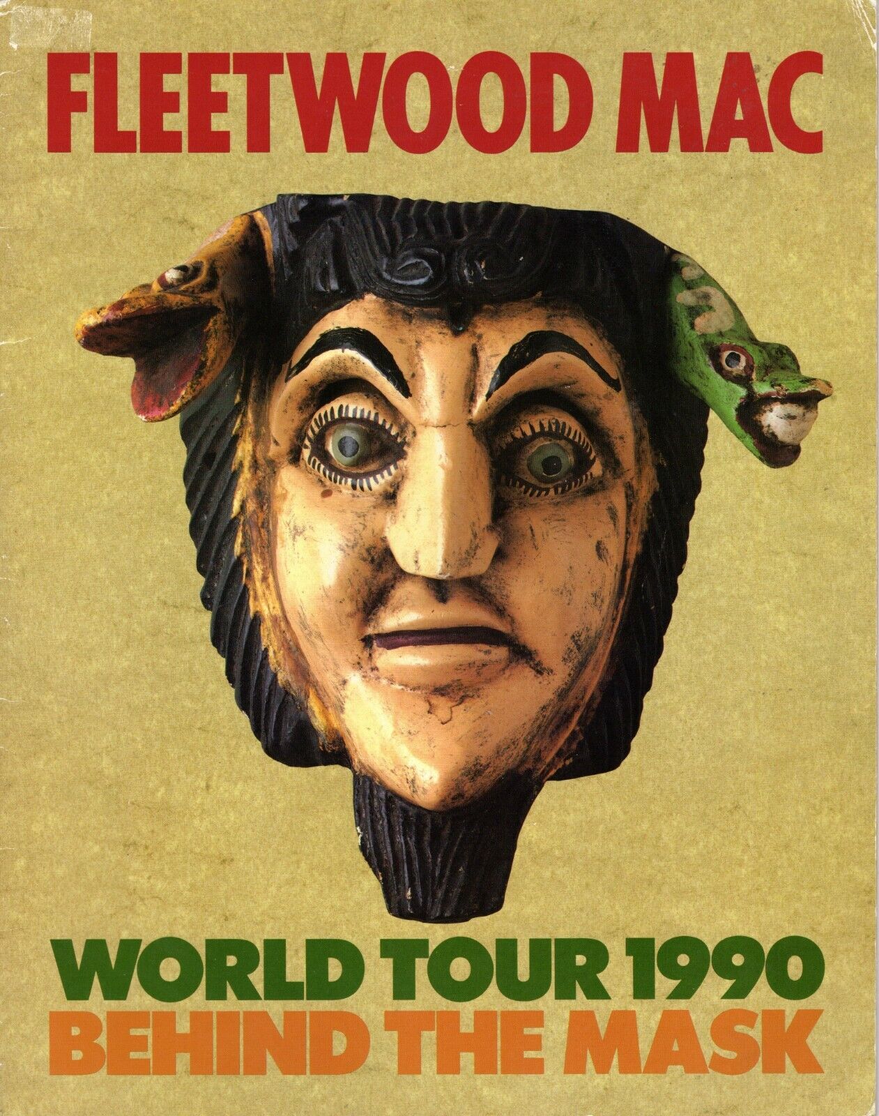 FLEETWOOD MAC 1990 BEHIND THE MASK TOUR CONCERT PROGRAM-NICKS- 2 BACKSTAGE PASS