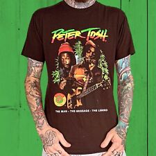 Peter Tosh Reggae Rasta Rap T Shirt Mens Large Black Green picture