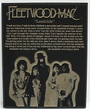 Fleetwood Mac Landslide Laser Engraved Hand Tooled Leather Wood Plaque.  picture