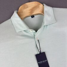 Peter Millar Golf Polo Mens XL Mint Green Crown Crafted Cotton Modal Stretch picture