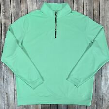 Peter Millar Perth Melange Camo Collar Quarter Zip Golf Pullover XL Mens Green picture
