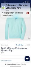NWT Peter Millar Perth Performance 1/4 Zip Pullover Men Size 2XL  Melange Green picture