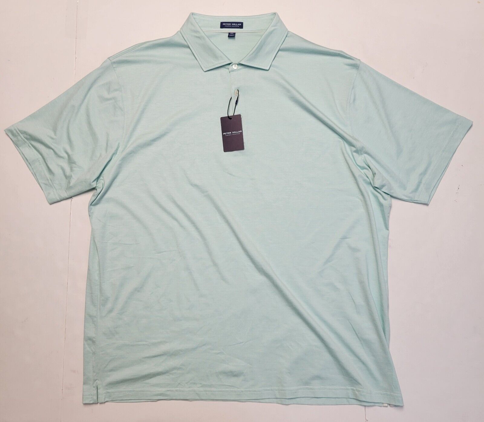Peter Millar Crown Crafted Excursionist Flex Polo Shirt Capri Breeze Green 2XL 