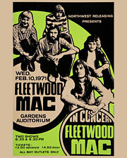 FLEETWOOD MAC 1971 Concert Poster - Wall Art Poster, 8x10 Color Photo picture