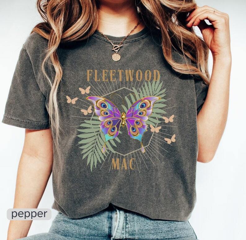 Fleetwood Mac Shirt,Stevie Nicks,Fleetwood Mac Flower,Classic Rock 70s
