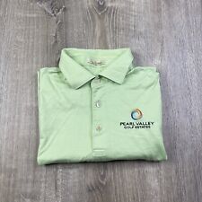 Peter Millar Polo Mens Large Green 100% Cotton Golf Pearl Valley Golf Estates picture