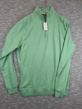 Peter Millar Crown “Arnie” ¼-Zip Fleece  Pullover Green Men's Small (NEW) picture