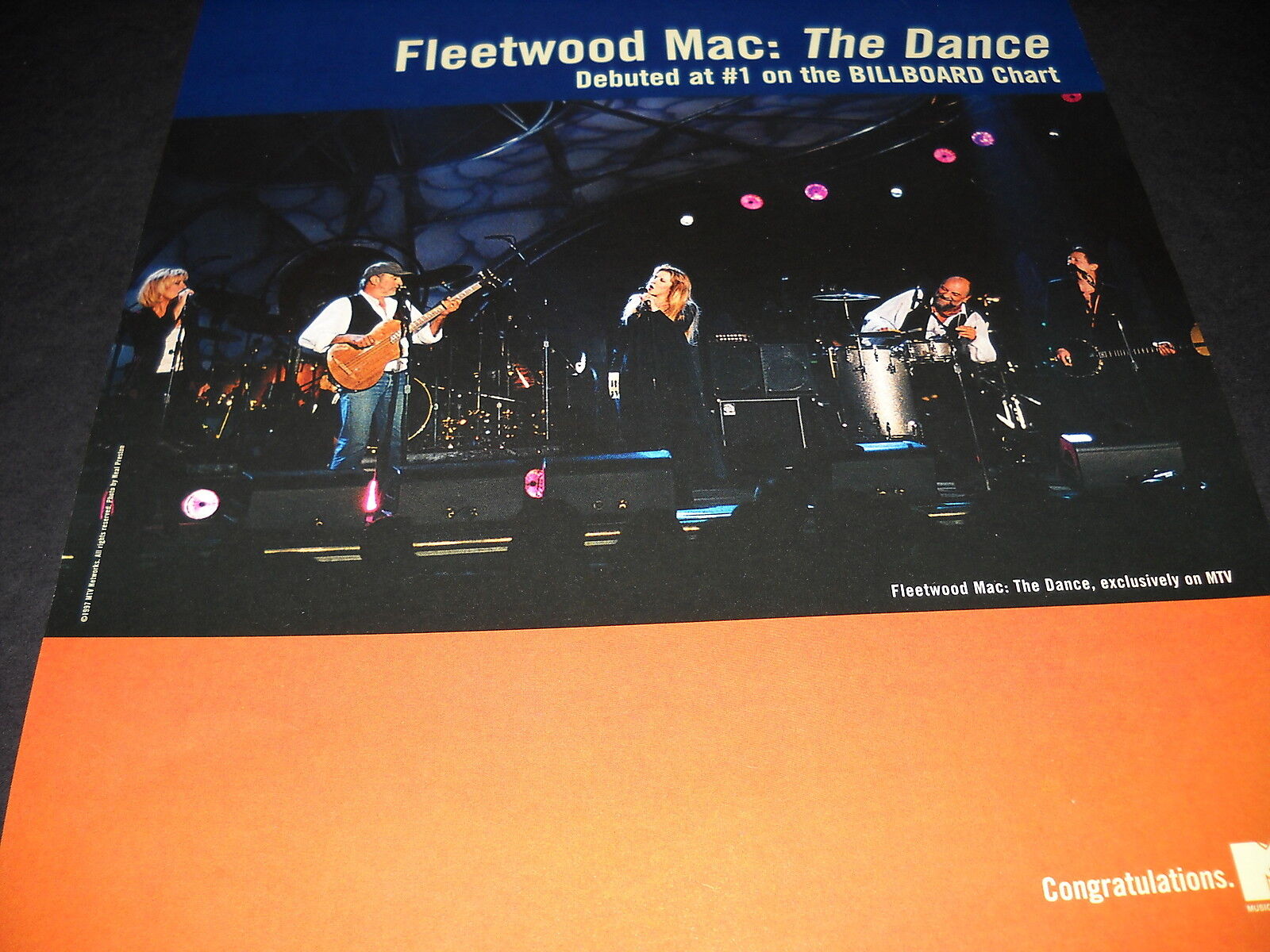 FLEETWOOD MAC Debuts At Number One 1997 PROMO POSTER AD mint condition