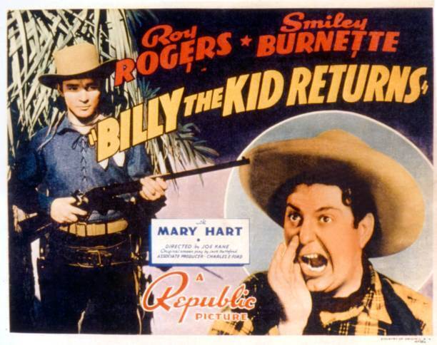 Billy The Kid Returns lobby card Roy Rogers Smiley Burnette 1938 Old Movie Photo