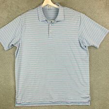 PETER MILLAR Summer Comfort Shirt Men 2XL Blue White Green Stripe Golf Polo picture