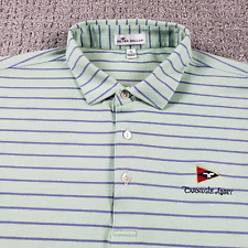 PETER MILLAR Polo Shirt Mens XL Green Striped picture