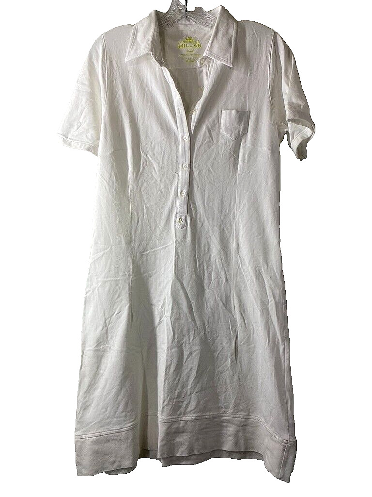 Peter Millar Womens polo dress small white golf shirt