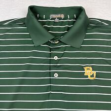 Peter Millar Summer Comfort Polo Shirt XXL Green Stripe Baylor University picture
