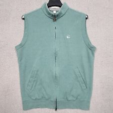 Peter Millar Sweater Mens L Green Full Zip Sleeveless Vest Cotton Golf picture