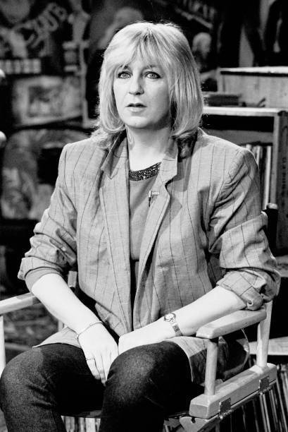 Christine McVie as she sits in a director\'s chair during an intervi Old Photo 2