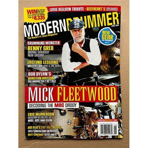 FLEETWWOD MAC MODERN DRUMMER MAGAZINE JUNE 2009 - MICK FLEETWOOD cover with more