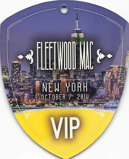Fleetwood Mac Backstage Pass New York 2014 VIP Laminate Variant