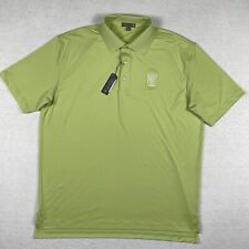 Peter Millar Polo Shirt Mens Large Green North Fork Country Club New York picture