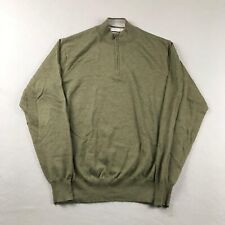 Peter Millar Sweater Mens Large Green Fine Merino Wool Long Sleeve Pullover NWOT picture