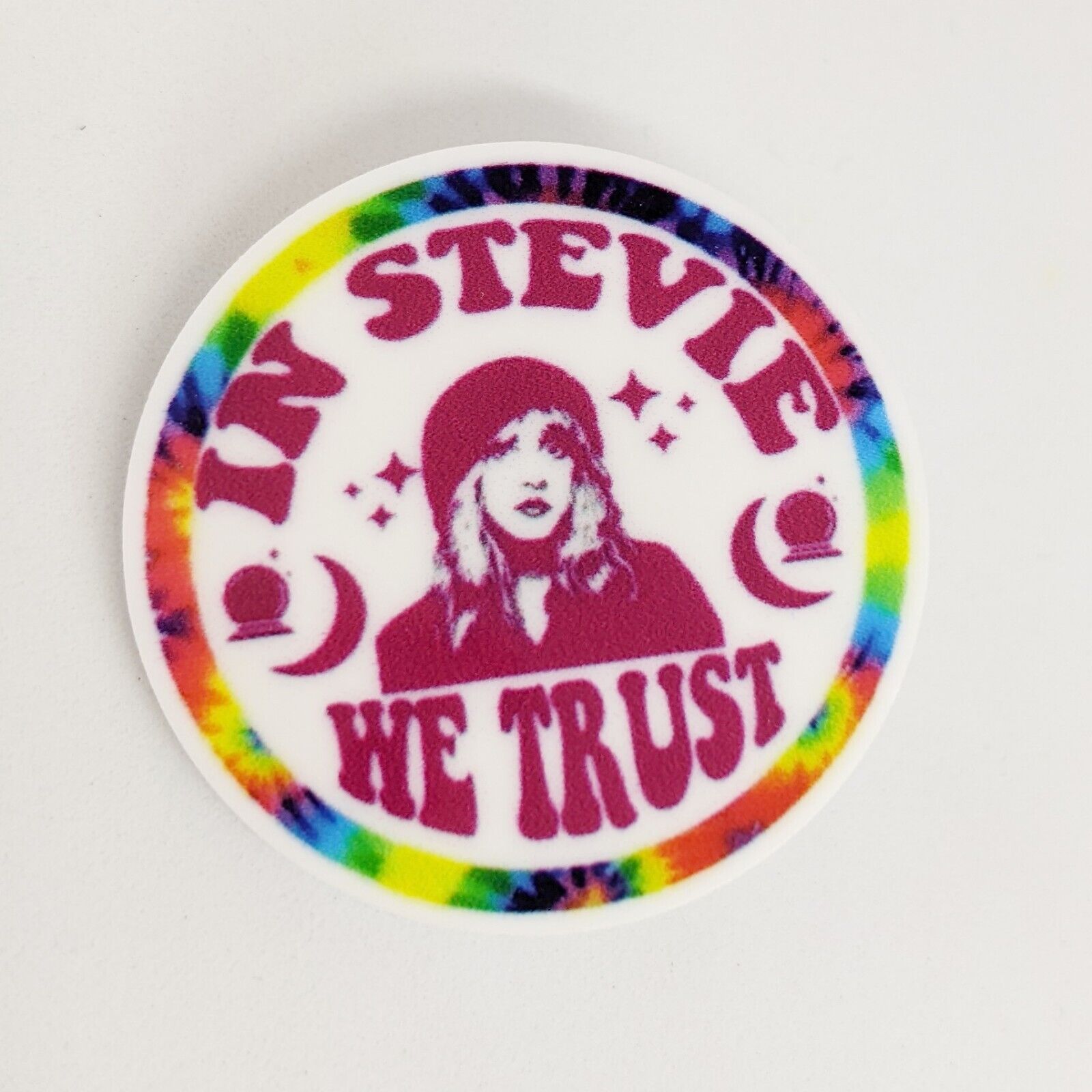 Stevie Nicks Acrylic Pin Badge Brooch Pinback Rock Music New In Stevie We Trust