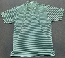 Peter Millar Summer Comfort Performance Golf Polo  Green Striped XL Embroidered picture