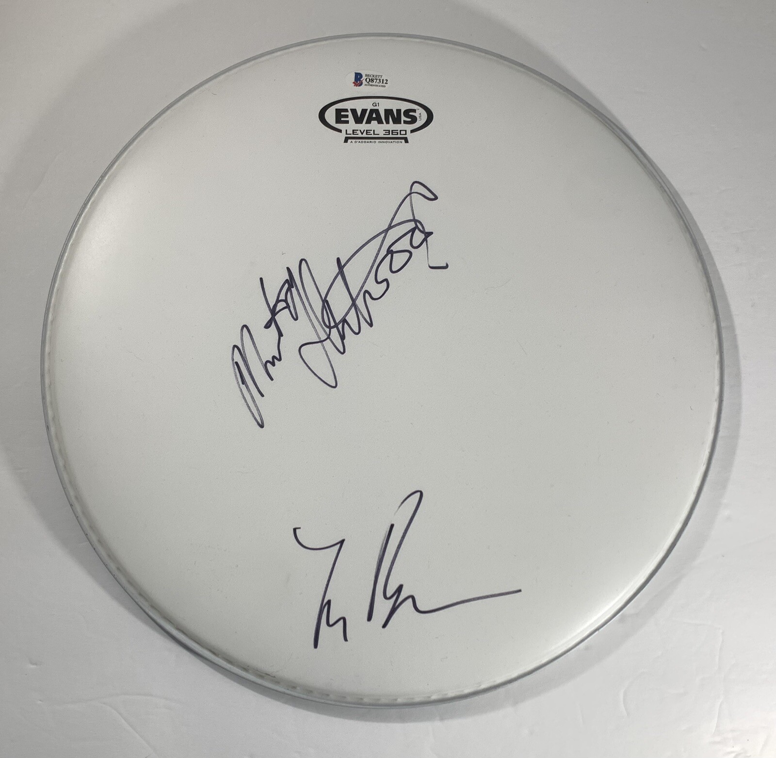 Fleetwood Mac signed Drumhead Mick Fleetwood Lindsey Buckingham beckett
