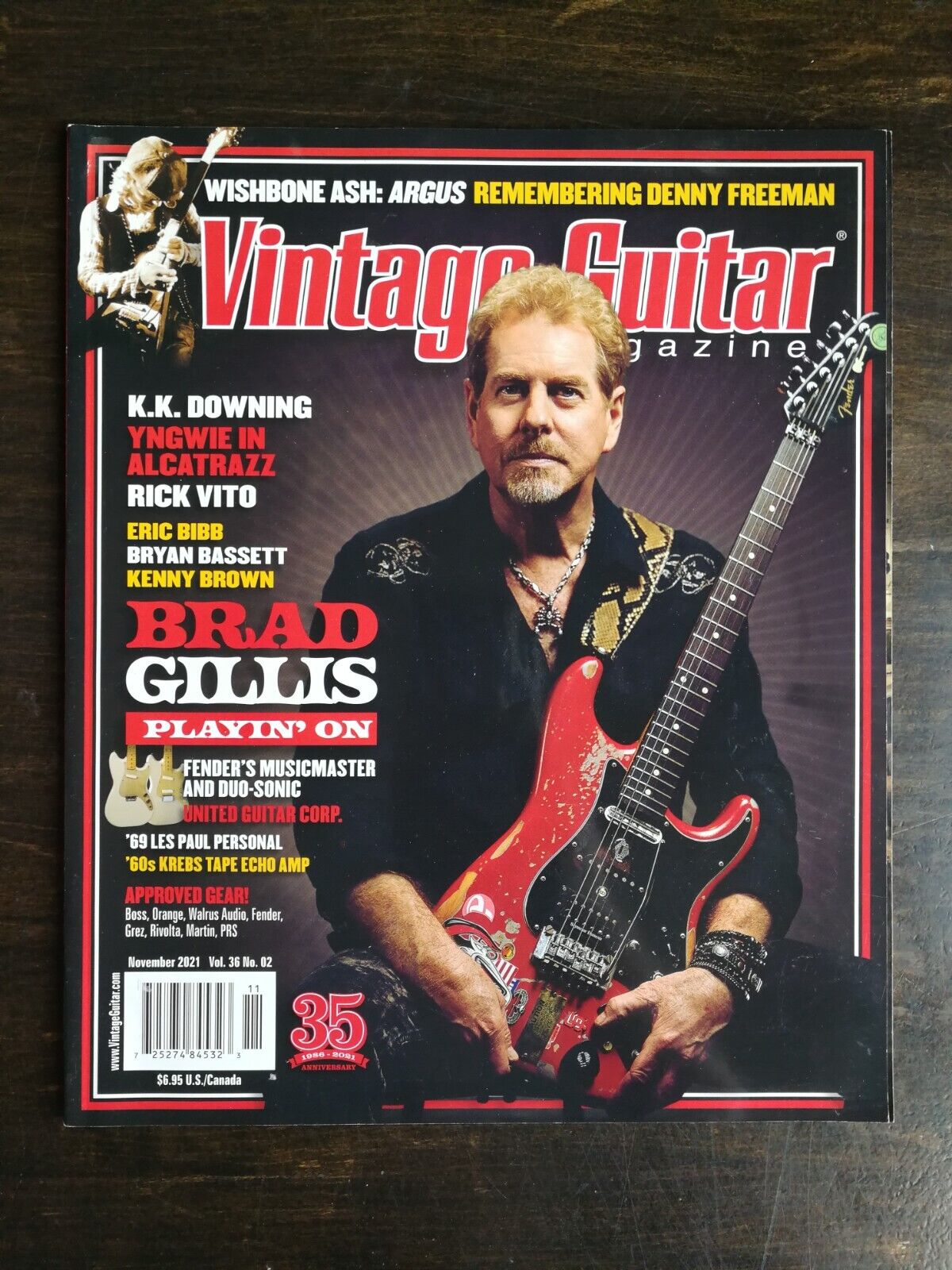 Vintage Guitar Magazine November 2021 Brad Gillis  Wishbone Ash  Rick Vito  1023