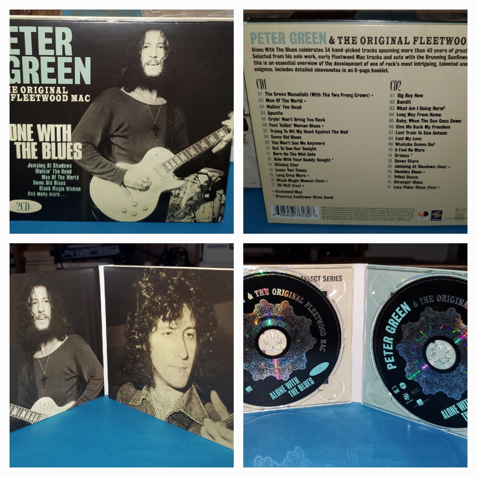 PETER GREEN 2 CD WITH FLEETWOOD MAC ALONE WITH THE BLUES ANTHOLOGY BOB BRUNNING 
