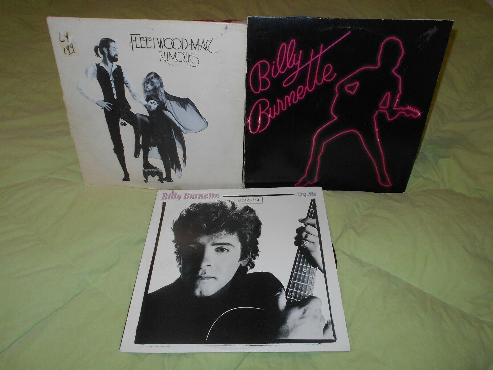 Billy Burnette & Fleetwood Mac Try Me, self titled, Rumours 3 Lps Lot